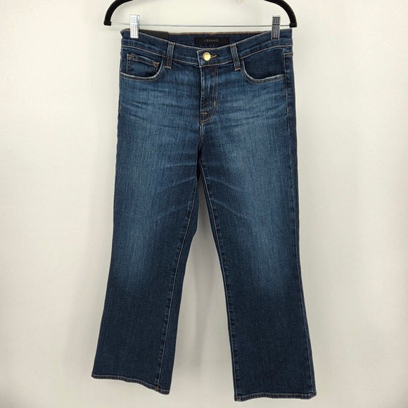 J Brand Denim - J Brand 8314T178 Blue Denim Selena Arcade Mid Rise Crop Boot Jeans Women 28 NWT